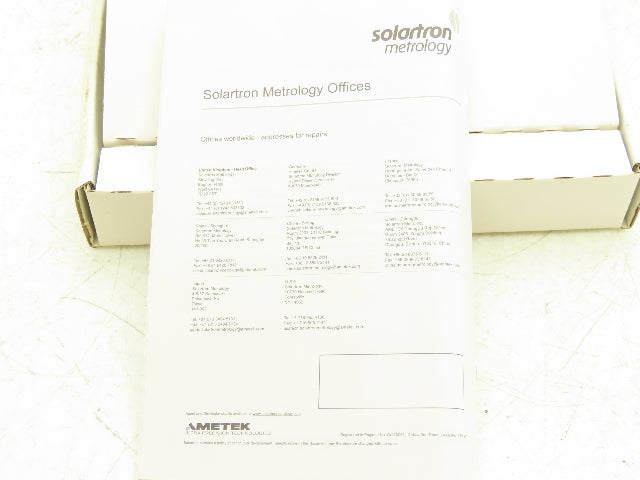 Solartron AX/0.25/S M92342.3BB02-01 Analog Gauging Contact Probe Transducer CMM