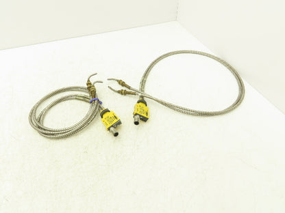 Banner SM312FQD Mini-Beam Fiber Optic Sensor with Cables 36" ITA23S  Lot of 2