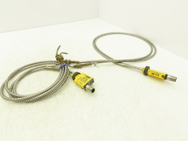 Banner SM312FQD Mini-Beam Fiber Optic Sensor with Cables 36" ITA23S  Lot of 2