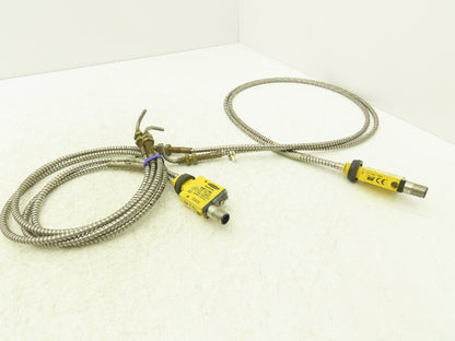 Banner SM312FQD Mini-Beam Fiber Optic Sensor with Cables 36" ITA23S  Lot of 2