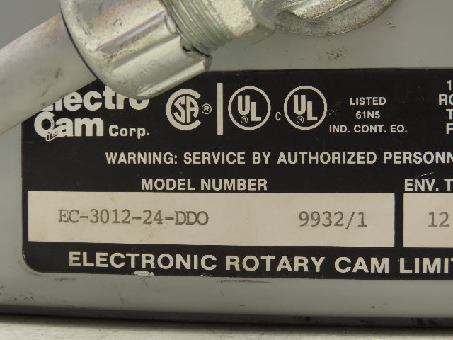 Electro Cam EC-3012-24-DDO Rotary Limit Switch 12-Output 24VDC Dual Shaft