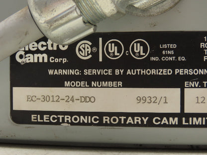 Electro Cam EC-3012-24-DDO Rotary Limit Switch 12-Output 24VDC Dual Shaft