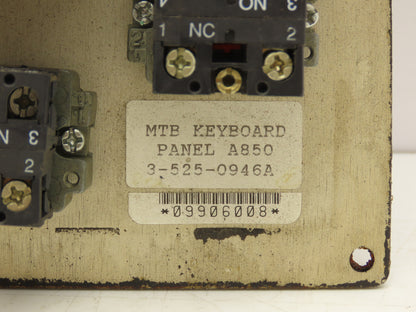 Cincinnati Milacron 3-525-0946A HMI Cinturn Lathe A850 MTB Keyboard Panel *Read