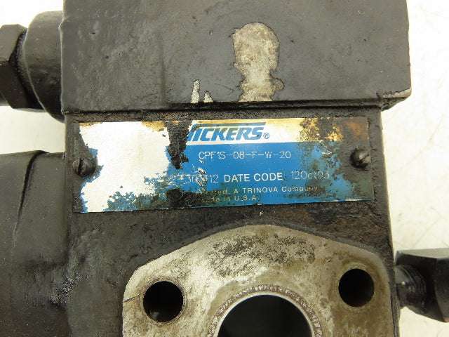 Vickers CPF1S-08-F-W-20 Flange / Manifold Mount Relief Valve 80GPM 4000PSI