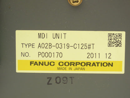 Fanuc A02B-0319-C125#T
A02B-0319-C125#T HMI Operator Control Panel MDI Unit