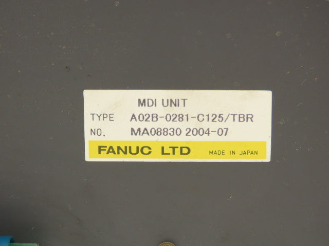Fanuc A02B-0281-C125/TBR
A02B-0319-C125#T HMI Operator Control Panel MDI Unit