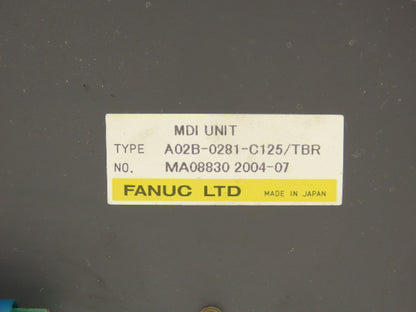 Fanuc A02B-0281-C125/TBR
A02B-0319-C125#T HMI Operator Control Panel MDI Unit