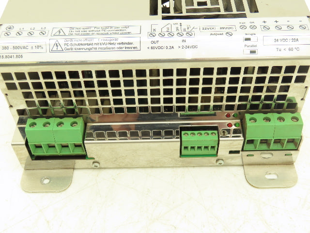 MGV PH513-2420 Power Supply 3Ph 380-500VAC 1.7A In 24VDC 20A Output