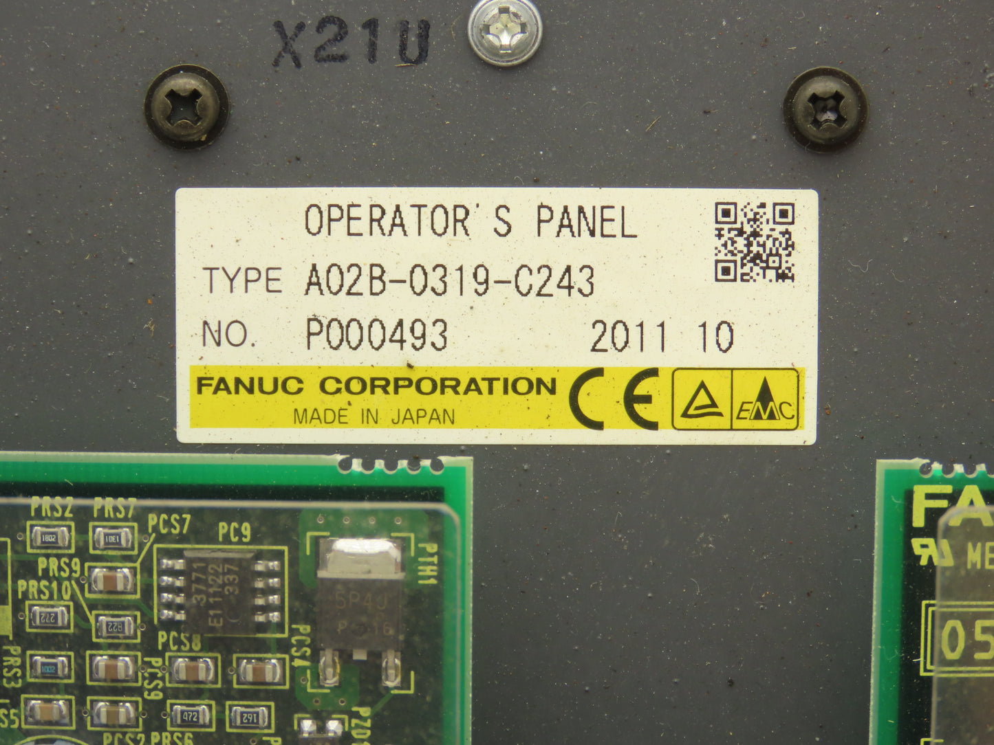 Fanuc Corporation A02B-0319-C243 HMI Operator Push Button Control Panel Unit