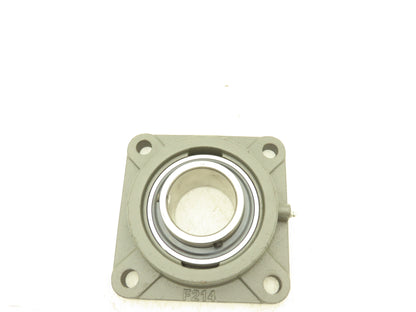 PTI F214 UCF214-44  Cast Iron 4-Bolt Flange Bearing 2-3/4" Bore 2 Set Screws