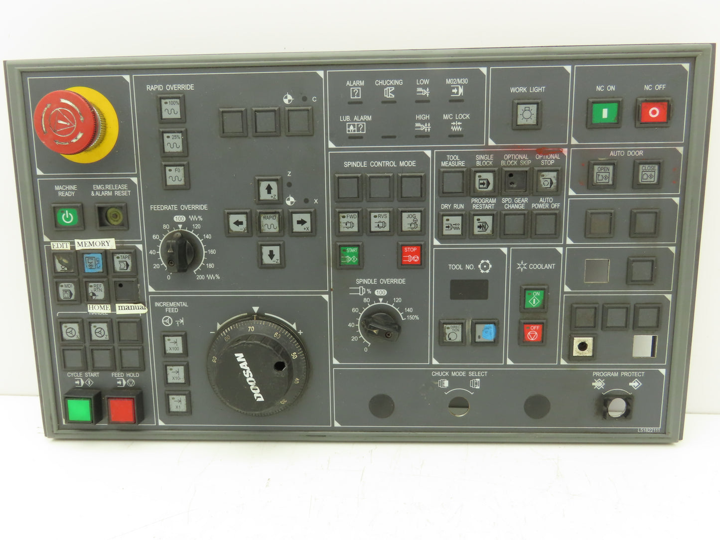 Fuji Electric L51822111 HMI Operator Push Button Control Panel Unit EPCBX9156