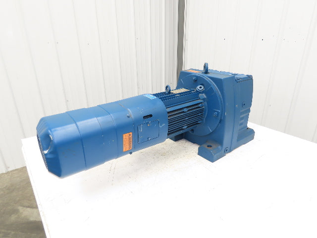 Sew Eurodrive R97DRE100LC4BE5/TH/AV1H Brake Gearmotor 103.4 Ratio 5Hp 17rpm 3PH