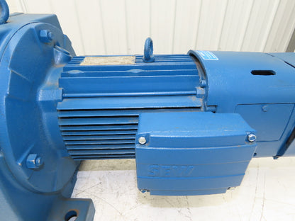 Sew Eurodrive R97DRE100LC4BE5/TH/AV1H Brake Gearmotor 103.4 Ratio 5Hp 17rpm 3PH
