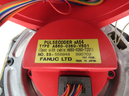 Fanuc A06B-0142-B075 AC Servo Motor 2.1kW 186V 3Ph 2000RPM Encoder A8600360V501