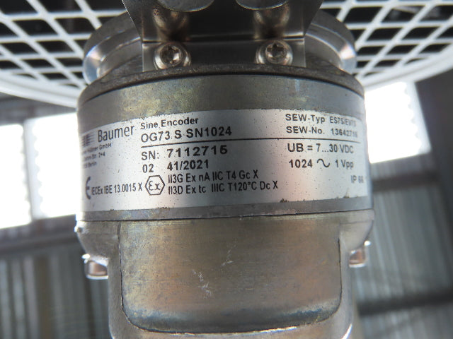 Sew Eurodrive KA87B DRL132S4BE11/TF/ES7S/AL Gearmotor 96-143RPM 329-500V 3PH