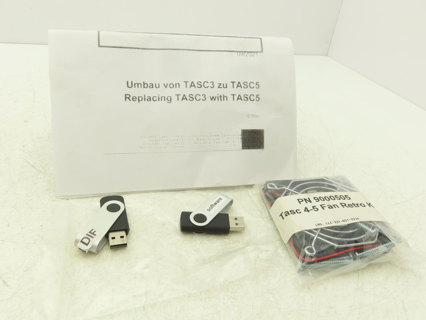 TruLaser TASC5 Software Update Retro Kit W/Cooling Fan 2 Thumb Drives