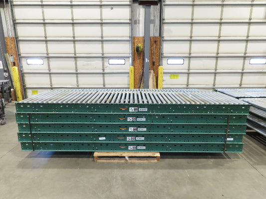 Dematic 42"x 12' Gravity Roller Conveyor 40"BF 1.9" Roller 5-Sections 60' Length