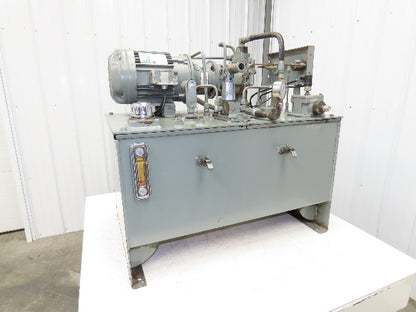 Rexroth AA10VSO28 Piston Pump Hydraulic Power Unit 45 Gal 12gpm 3000psi 5Hp 3PH