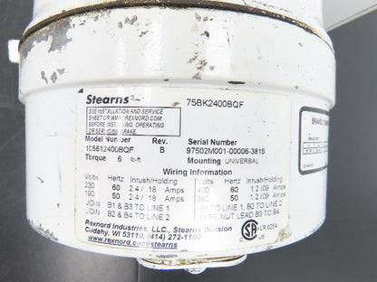 Baldor CEWDBM3546T Washdown Duty Brake Motor 1Hp 1745rpm 230/460V 3PH 143TC TENV