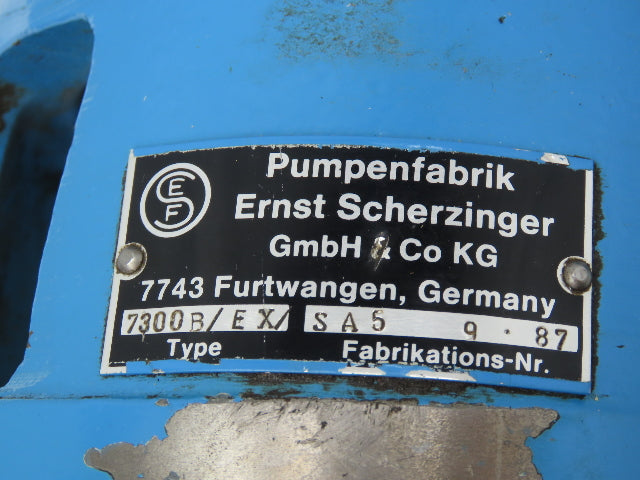 Scherzinger 7300B/EX/SA5 9-87 Gear Pump W/Argo Filter 56C-Face 5/8" Shaft