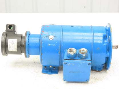 Hubner POG 9D 250 Incremental Encoder W/Siemens DC Motor 56 C-Face 5/8" Shaft