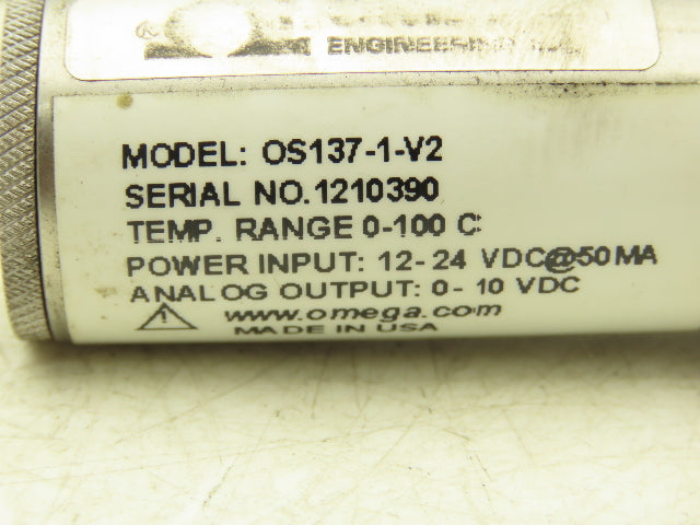 Omega OS137-1-V2 Infrared Temperature Sensor/Transmitter 0-100°C 12-24V