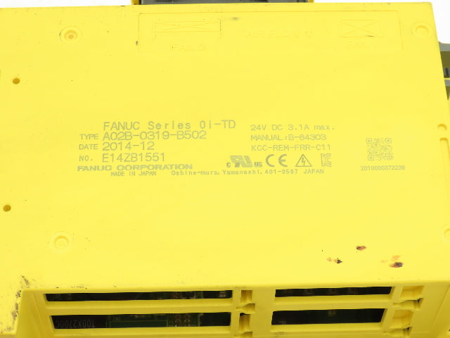 Fanuc A02B-0319-D541 CNC 0i-TD HMI Control Panel Display Monitor A02B-0319-B502
