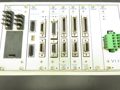 Fuji Electric FCS4 PWR 2SRV CPU 2416N 2416P DNET PLC Assembly Rack 8 Card Slots