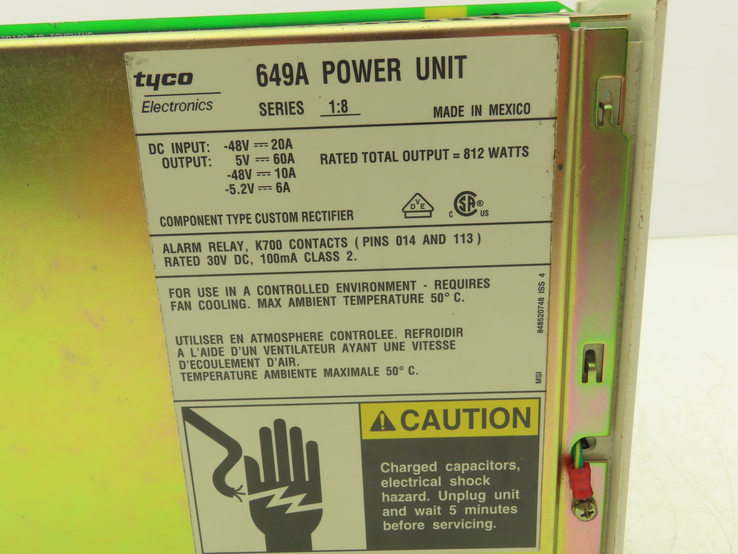 Lucent 649A Power Unit 812 Watts 48VDC Input/DC Output Series 1:8