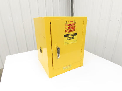 Justrite 25040 Flammable Cabinet 4 Gallon Capacity Yellow Manual Close