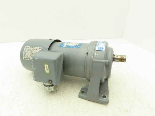 Fuji Modux MGIA-15-OIOTB Gear Motor 15:1 Ratio 0.1kw 200-220V 3PH 112rpm w/Brake