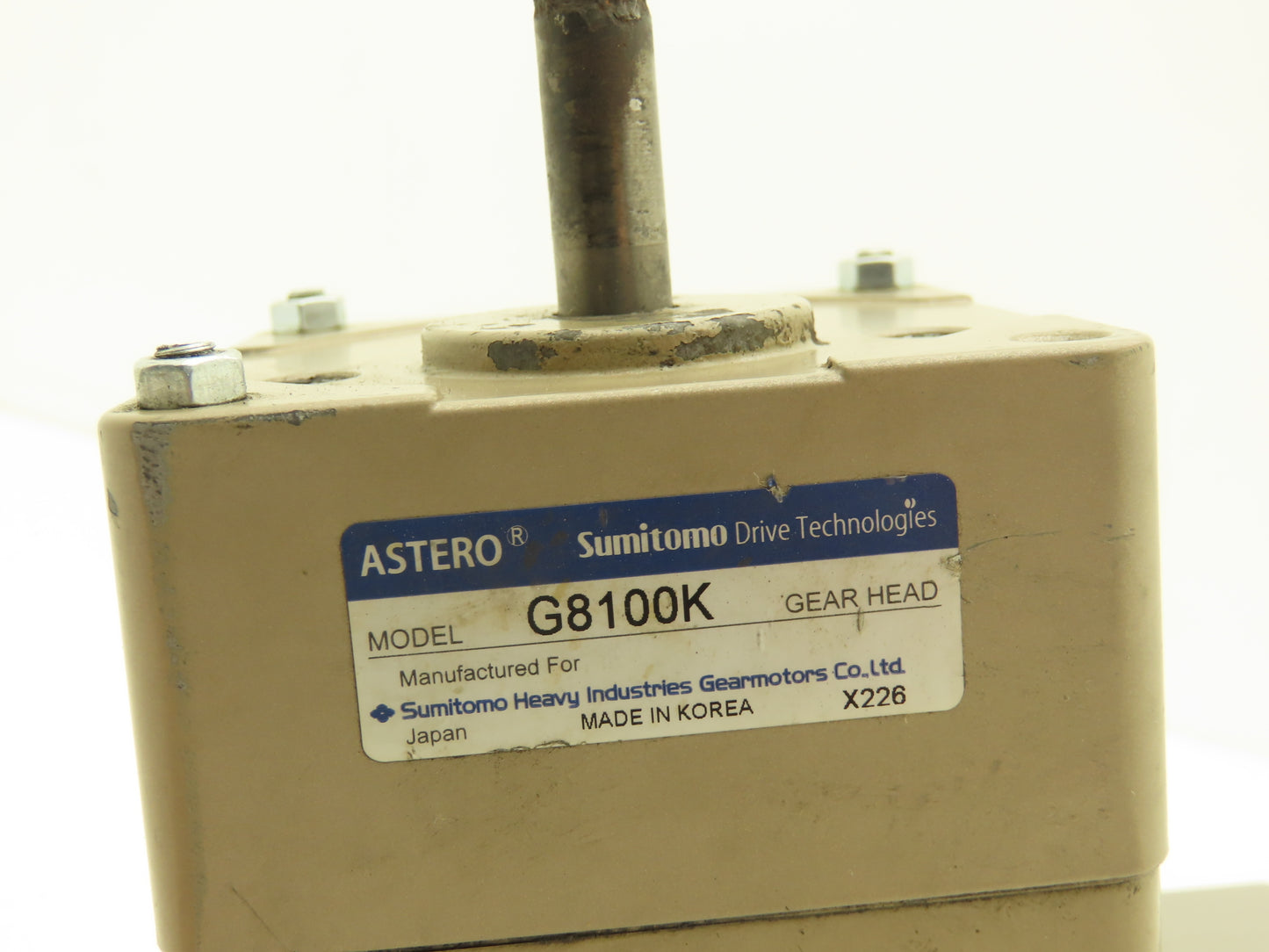 Sumitomo Astero A8M25KR1 Gearmotor 10:1/100:1 Dual Gearbox Reducer 25W 440V 3PH