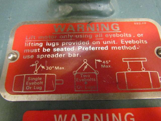 Reliance Electric 01KL511039-HCT2 L1342A 20HP 460V AC Spindle Motor