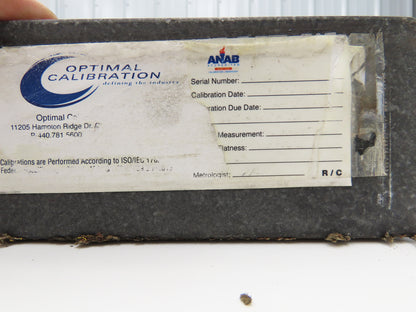 Standridge Granite Surface Inspection Plate 24 x 24 x 3" Mounting Studs