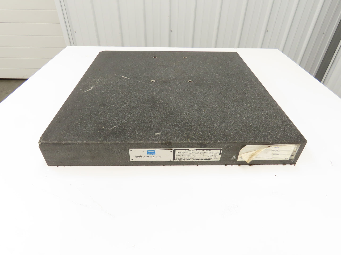 Standridge Granite Surface Inspection Plate 24 x 24 x 3" Mounting Studs