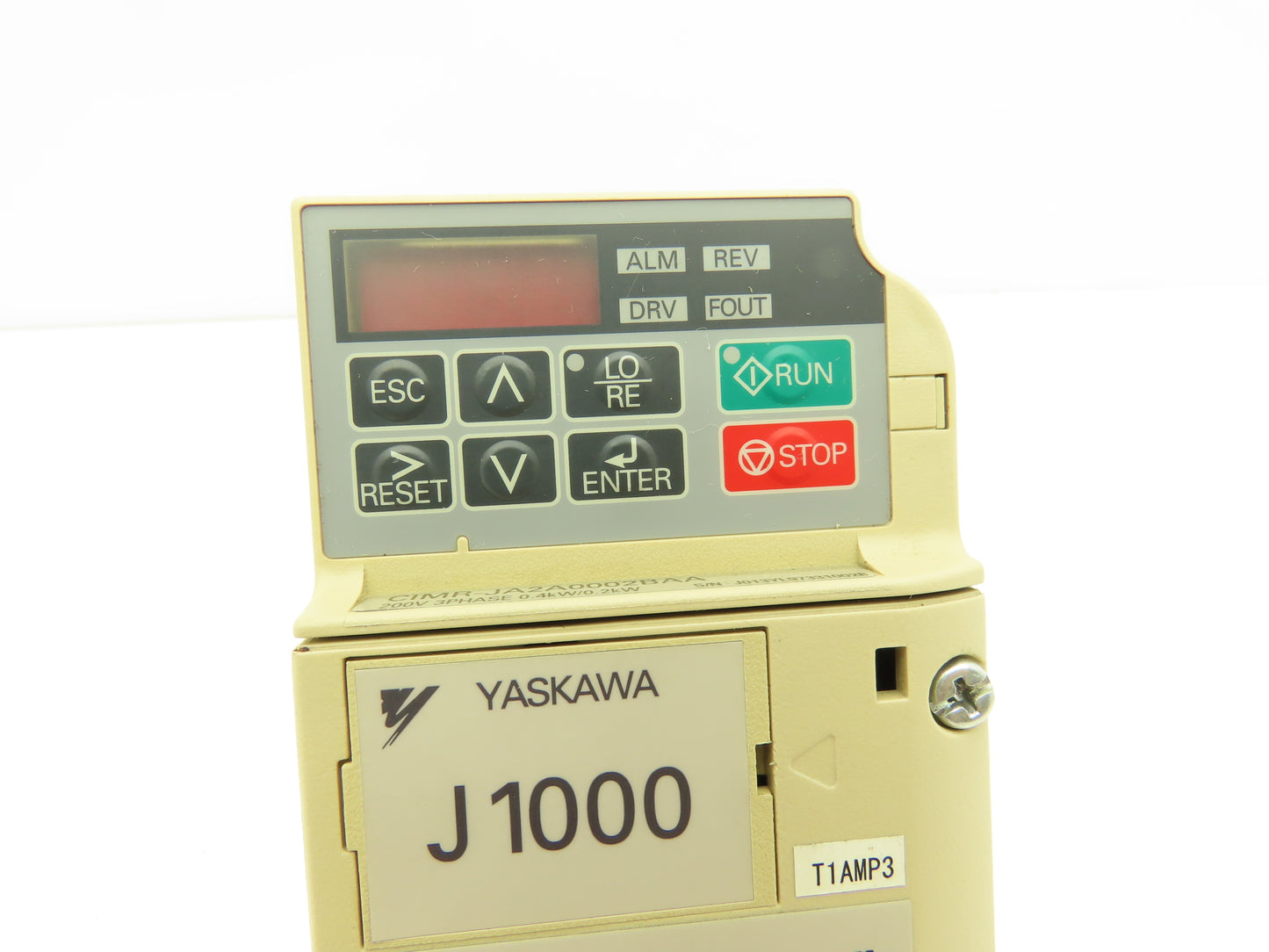 Yaskawa Compact Variable Frequency Drive 240V 3Ph In 0-240V 0-400Hz 0.4kW Out