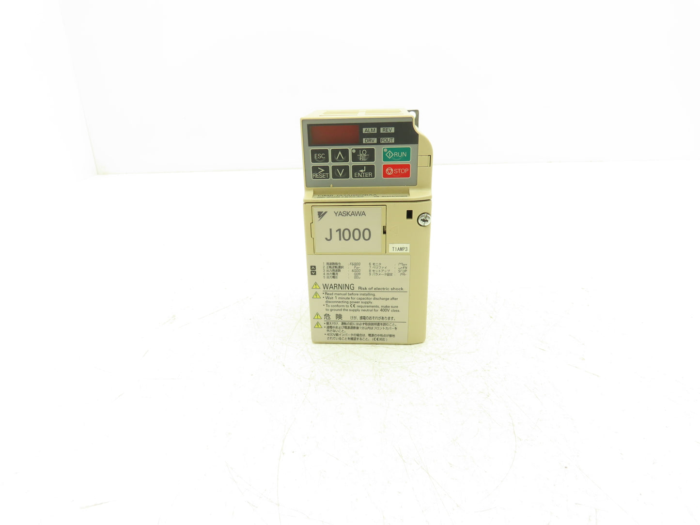 Yaskawa Compact Variable Frequency Drive 240V 3Ph In 0-240V 0-400Hz 0.4kW Out