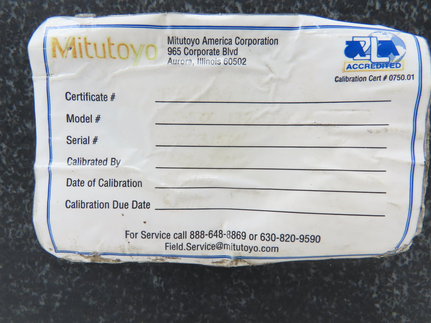 Mitutoyo Precision Granite Inspection Plate 18 x 24" Base 300mm Stand Mount