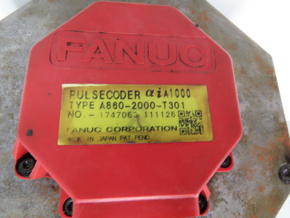 Fanuc A06B-0268-B400 AC Servo Motor 5.5 kW 177V 3Ph 3000RPM Encoder A8602000T301