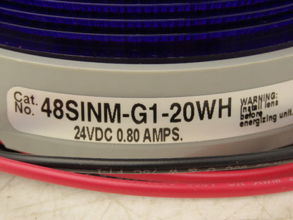 Edwards 48SINM-G1-20WH AdaptaBeacon Halogen Light Magenta Purple Steady On 24VDC