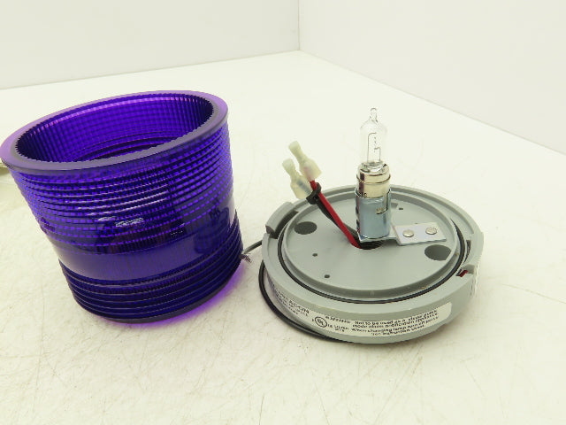 Edwards 48SINM-G1-20WH AdaptaBeacon Halogen Light Magenta Purple Steady On 24VDC