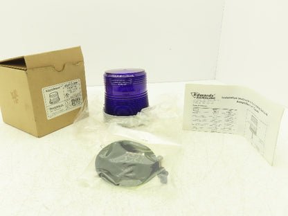 Edwards 48SINM-G1-20WH AdaptaBeacon Halogen Light Magenta Purple Steady On 24VDC