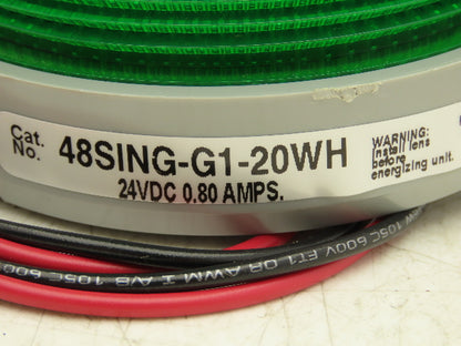 Edwards 48SING-G1-20WH AdaptaBeacon Halogen Light Green Steady On 24VDC