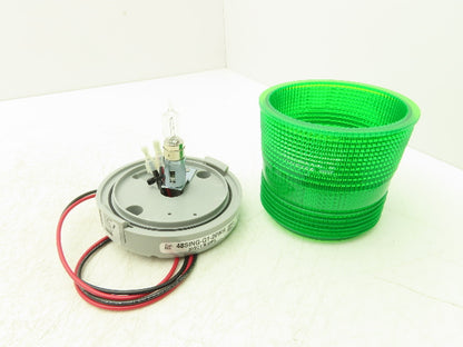 Edwards 48SING-G1-20WH AdaptaBeacon Halogen Light Green Steady On 24VDC