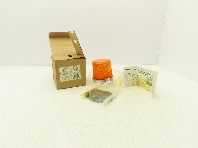 Edwards 48SINA-G1-20WH AdaptaBeacon Halogen Light Amber Orange Steady On 24VDC