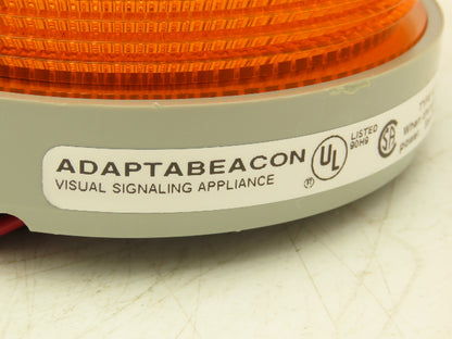 Edwards 48SINA-G1-20WH AdaptaBeacon Halogen Light Amber Orange Steady On 24VDC