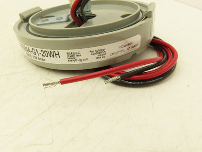 Edwards 48SINA-G1-20WH AdaptaBeacon Halogen Light Amber Orange Steady On 24VDC