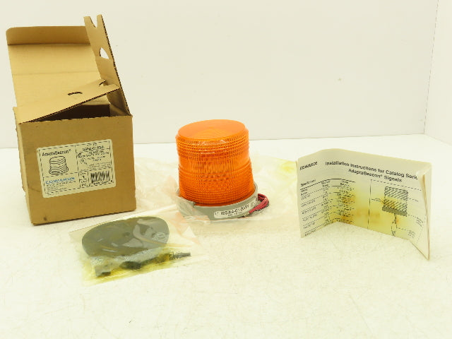 Edwards 48SINA-G1-20WH AdaptaBeacon Halogen Light Amber Orange Steady On 24VDC