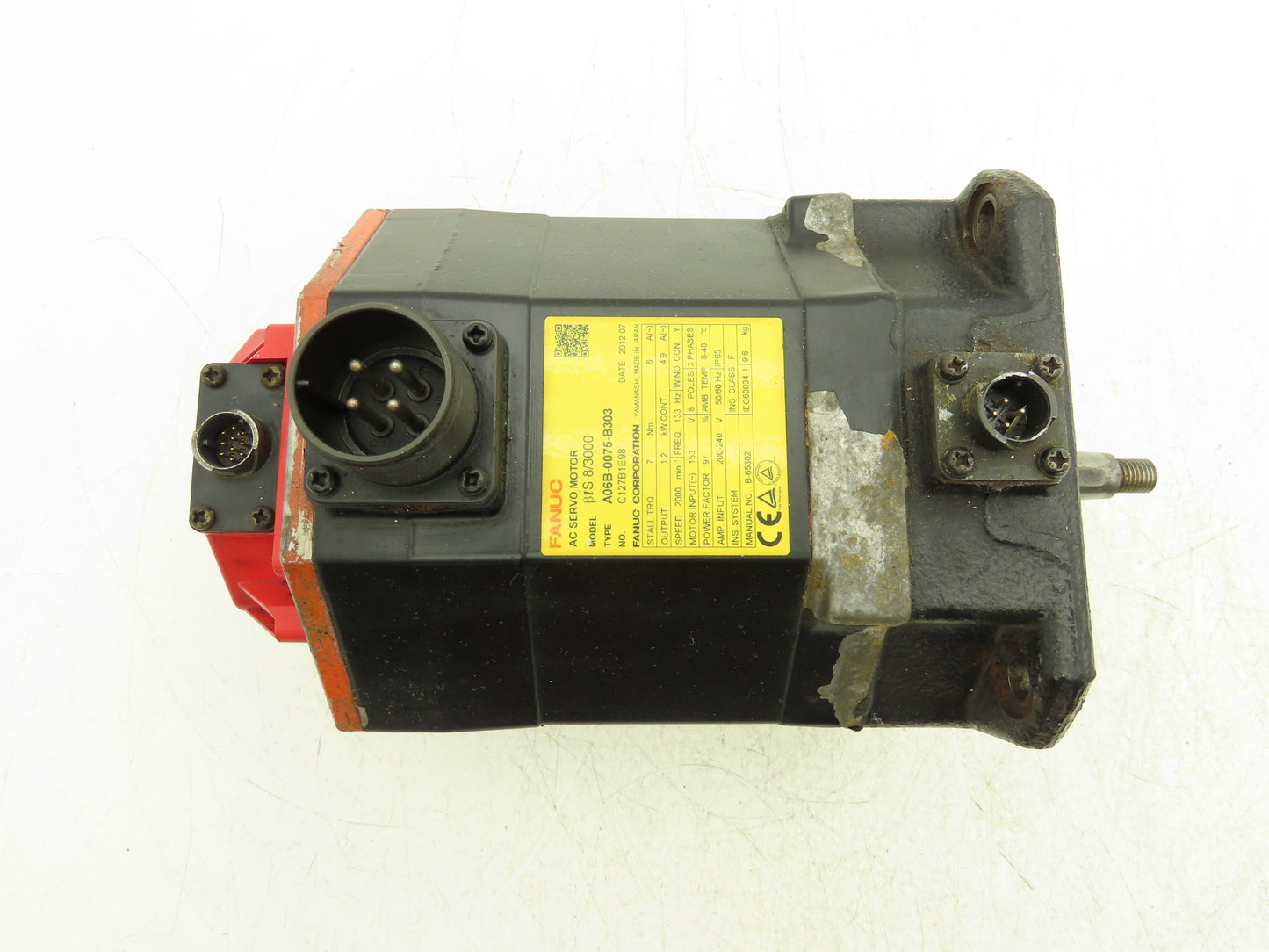 Fanuc A06B-0075-B303 AC Servo Motor 1.2kw 153V 2000rpm