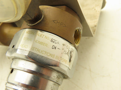 Concoa 6204012-01-000 Gas Regulator Set W/Gauges 0-4000 PSI